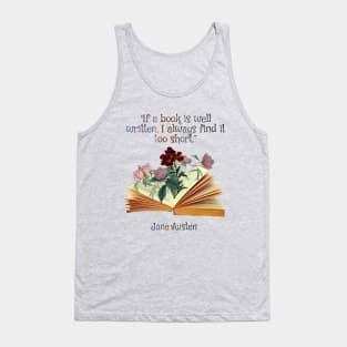 Jane Austen Book Lover Quote Tank Top